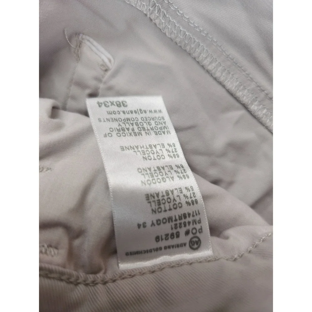 Ag Adriano Goldschmied Men's Pants Size 38x34 The Graduate Tailored Leg Beige
